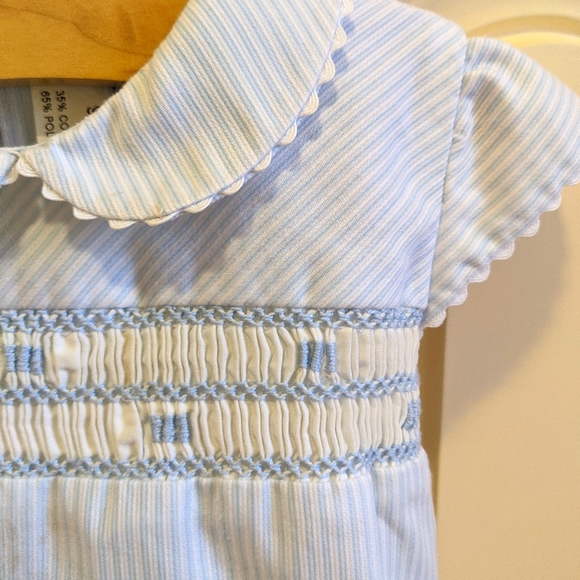 Ancar 9mo Blue/White Classic Romper - Picture 3 of 6